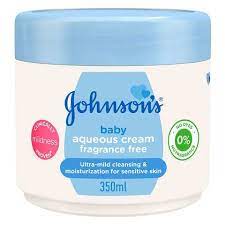 Johnsons Baby Aqueous Cream Frag Free 350Ml