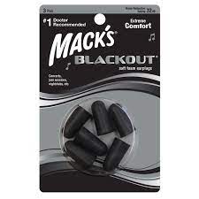 Macks Soft Foam Blackout Ear Plugs 32Db 3Pairs