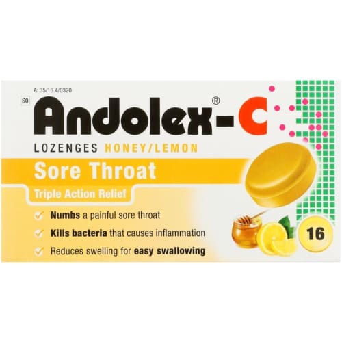 Andolex-C Lozenges Honey/Lemon 16'S