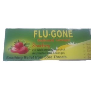 Flu-Gone Medicated Flu & Cold Lozenges Strawberry Flavour 100S