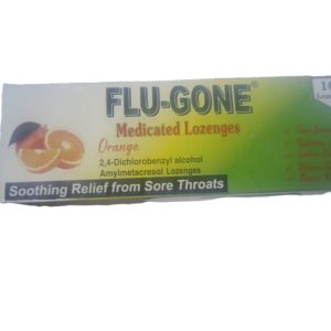 Flu-Gone Medicated Flu & Cold Lozenges Orange Flavour 100S